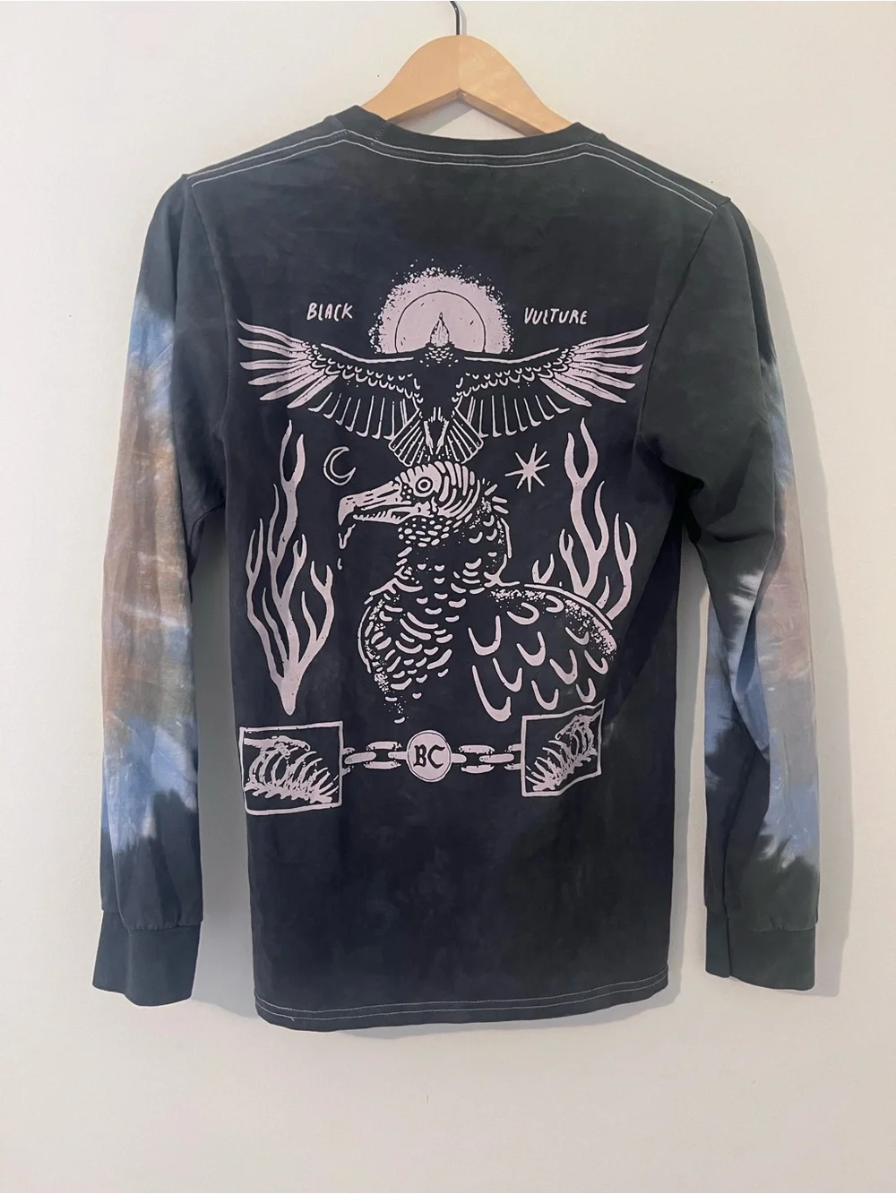 NWOT Grey Graphic Tie-Dye Long Sleeve Tee - Kids